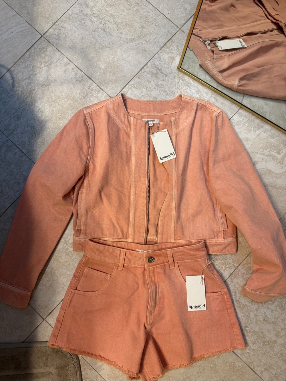 NWT Splendid denim matching set